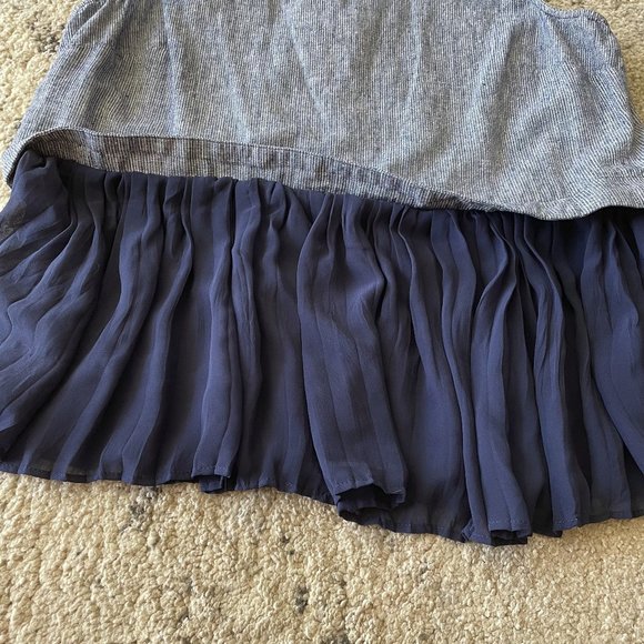 BCBG Layered Chambray Ruffle Hem Tank Top M - Picture 4 of 7